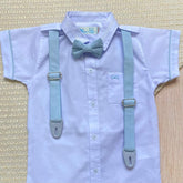Traje De Ceremonia Bermuda Azul Detalle